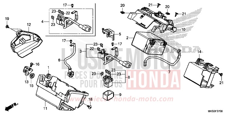 BATTERIE de Africa Twin DCT GRAND PRIX RED (R380B) 2020